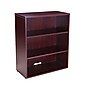 Boss Office Products 36"H 3-Shelf Bookcase, Mahogany (N153-M)~#|#~sp320815164_sc7