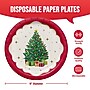 Say Hooray! Sparkling Spruce Christmas 9" Paper Plates, Multicolored, 32 Plates/Pack (DTC380657DPLT)~#|#~sp321569615_sc7