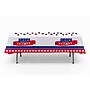 Party Expressions Fourth of July 250 54" x 108" Plastic Tablecover, Multicolored, 24/Carton (549-AMERICA250)~#|#~sp322102862_sc7