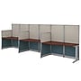 Regency Instant Office 63"H x 193.5"W 3 Person In-Line Cubicle Panel Workstation, Hansen Cherry (IO36492-03K-3P)~#|#~sp322487928_sc7