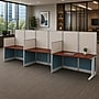 Regency Instant Office 63"H x 193.5"W 3 Person In-Line Cubicle Panel Workstation, Hansen Cherry (IO36492-03K-3P)~#|#~sp322487930_sc7
