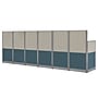 Regency Instant Office 63"H x 193.5"W 3 Person In-Line Cubicle Panel Workstation, Hansen Cherry (IO36492-03K-3P)~#|#~sp322487932_sc7