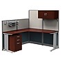 Regency Instant Office 63"H x 65"W L-Shaped Cubicle Workstation with Storage, Cherry (IO36494-03STGK)~#|#~sp322488003_sc7