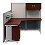 Regency Instant Office 63"H x 65"W L-Shaped Cubicle Workstation with Storage, Cherry (IO36494-03STGK)~#|#~sp322488007_sc7