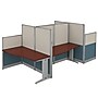 Regency Instant Office 63"H x 258"W 4 Person In-Line Cubicle Panel Workstation, Hansen Cherry (IO36492-03K-4P)~#|#~sp322488943_sc7