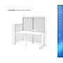 Regency Instant Office 63"H x 258"W 4 Person In-Line Cubicle Panel Workstation, Hansen Cherry (IO36492-03K-4P)~#|#~sp322488946_sc7