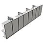 Regency Instant Office 63"H x 258"W 4 Person L-Shaped Cubicle Panel Workstation with Storage, White (IO007WH~#|#~sp322489516_sc7