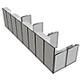 Regency Instant Office 63"H x 258"W 4 Person L-Shaped Cubicle Panel Workstation with Storage, White (IO007WH~#|#~sp322489522_sc7