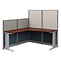 Regency Instant Office 63"H x 65"W L-Shaped Cubicle Panel Workstation, Cherry (IO36194-03K)~#|#~sp322489570_sc7