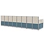 Regency Instant Office 63"H x 258"W 4 Person L-Shaped Cubicle Panel Workstation with Storage, Hansen Cherry (IO007HC)~#|#~sp322489641_sc7