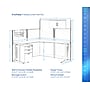 Regency Instant Office 63"H x 258"W 4 Person L-Shaped Cubicle Panel Workstation with Storage, Hansen Cherry (IO007HC)~#|#~sp322489645_sc7