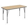 Flash Furniture Wren Rectangular Activity Table, 48" x 24", Height Adjustable, Light Natural Top/Silver Frame (XUA2448RECLNTP)~#|#~sp322761072_sc7