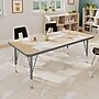 Flash Furniture Wren Rectangular Activity Table, 48" x 24", Height Adjustable, Light Natural Top/Silver Frame (XUA2448RECLNTP)~#|#~sp322761073_sc7