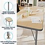 Flash Furniture Wren Rectangular Activity Table, 48" x 24", Height Adjustable, Light Natural Top/Silver Frame (XUA2448RECLNTP)~#|#~sp322761074_sc7