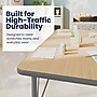 Flash Furniture Wren Rectangular Activity Table, 48" x 24", Height Adjustable, Light Natural Top/Silver Frame (XUA2448RECLNTP)~#|#~sp322761075_sc7