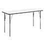 Flash Furniture Wren Rectangular Activity Table, 60" x 24", Height Adjustable, White Top/Silver Frame (XUA2460RECWHTA)~#|#~sp322761307_sc7