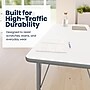 Flash Furniture Wren Rectangular Activity Table, 60" x 24", Height Adjustable, White Top/Silver Frame (XUA2460RECWHTA)~#|#~sp322761310_sc7