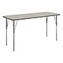Flash Furniture Wren Rectangular Activity Table, 60" x 24", Height Adjustable, Light Gray Top/Silver Frame (XUA2460RECLGTA)~#|#~sp322761378_sc7