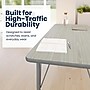 Flash Furniture Wren Rectangular Activity Table, 60" x 24", Height Adjustable, Light Gray Top/Silver Frame (XUA2460RECLGTA)~#|#~sp322761381_sc7