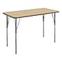 Flash Furniture Wren Rectangular Activity Table, 48" x 24", Height Adjustable, Light Natural Top/Silver Frame (XUA2448RECLNTA)~#|#~sp322822694_sc7