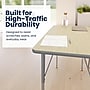 Flash Furniture Wren Rectangular Activity Table, 48" x 24", Height Adjustable, Light Natural Top/Silver Frame (XUA2448RECLNTA)~#|#~sp322822697_sc7