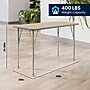 Flash Furniture Wren Rectangular Activity Table, 48" x 24", Height Adjustable, Light Natural Top/Silver Frame (XUA2448RECLNTA)~#|#~sp322822701_sc7