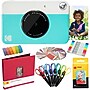 Kodak Printomatic Instant Print Camera, Blue, Photo Paper 20 Sheets, and Accessories Art Bundle~#|#~sp323285027_sc7