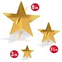 Beistle 3-D Foil Star Centerpieces, Gold, 3/Pack (52148-GD)~#|#~sp323286723_sc7
