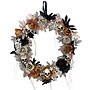 Haunted Hill Farm 1.8-Ft. Gothic Skull Wreath with Multicolor Flowers, Indoor or Covered Outdoor (HHWRTHSKL-7)~#|#~sp323423449_sc7