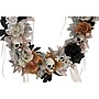 Haunted Hill Farm 1.8-Ft. Gothic Skull Wreath with Multicolor Flowers, Indoor or Covered Outdoor (HHWRTHSKL-7)~#|#~sp323423455_sc7