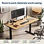 Uncaged Ergonomics Rise Up 60"W Electric Rectangular Adjustable Bamboo Standing Desk, Natural (RUBB)~#|#~sp323658318_sc7