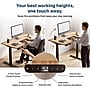 Uncaged Ergonomics Rise Up 60"W Electric Rectangular Adjustable Bamboo Standing Desk, Natural (RUBB)~#|#~sp323658319_sc7