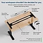 Uncaged Ergonomics Rise Up 60"W Electric Rectangular Adjustable Bamboo Standing Desk, Natural (RUBB)~#|#~sp323658322_sc7