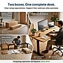 Uncaged Ergonomics Rise Up 60"W Electric Rectangular Adjustable Bamboo Standing Desk, Natural (RUBB)~#|#~sp323658323_sc7