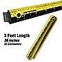 Victor Technology 36" Imperial/Metric Folding Ruler, Stainless Steel, Yellow/Black, 4/Pack (EZSTK36Y-4PK)~#|#~sp323876158_sc7