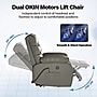 FlexiSpot XL6F Faux Leather Power Lift Recliner, Gray (XL6F-PU-DG-DP)~#|#~sp323890978_sc7