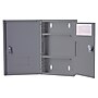 Viva Comfort Medium Double Door Locking Medical Cabinet, Gray (999-02-GRY-MK)~#|#~sp323984182_sc7