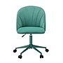 Linon Home Decor Products Adalynn Armless Velvet Swivel Computer and Desk Chair, Aqua (178399AQUA01U)~#|#~sp324255862_sc7