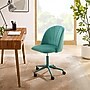 Linon Home Decor Products Adalynn Armless Velvet Swivel Computer and Desk Chair, Aqua (178399AQUA01U)~#|#~sp324255868_sc7