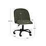 Linon Home Decor Products Skyla Armless Fabric Swivel Computer and Desk Chair, Green (178523OLVGRN01U)~#|#~sp324255950_sc7