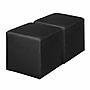 Regency Jean Vinyl Square Ottoman, Black, 2/Set (N6263BK2PK)~#|#~sp324321429_sc7