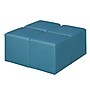 Regency Jean Vinyl Square Ottoman, Peacock Teal, 4/Set (N6263PT4PK)~#|#~sp324321698_sc7