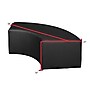 Regency Aurora Vinyl Curved Ottoman, Black, 4/Set (N6265BK4PK)~#|#~sp324322001_sc7