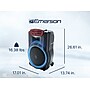 Emerson Portable Bluetooth® 15" Party Speaker with Flame Lighting, Black (EDS-1520)~#|#~sp324323166_sc7