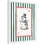 Amanti Art Happy Snowman Stamp by Jolly and Dash Framed Canvas Wall Art Print, 10"W x 13"H (A426710431688)~#|#~sp324385227_sc7