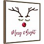 Amanti Art Reindeer Merry and Bright by Portfolio Framed Canvas Wall Art Print, 22"W x 22"H (A42678396610)~#|#~sp324385577_sc7