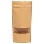 Excello Brands 9.6" x 4.5" Stand-Up Kraft Bags with Clear Window, Brown, 5/Pack (STBG-MD-5PK)~#|#~sp325129294_sc7