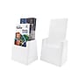 Azar Brochure Holder, Desktop/Countertop, Top Loading, White Plastic, 2/Pack (252012-WHT-2PK)~#|#~sp325199212_sc7
