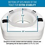 HealthSmart Raised Toilet Seat, 5"H, 300 Lb. Capacity, White (522-1508-1901)~#|#~sp325264060_sc7