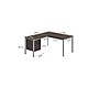 Boss Office Products Simple System 48"W L-Shaped Desk with File Pedestal, White (SGSD029-110-WT)~#|#~sp325264559_sc7